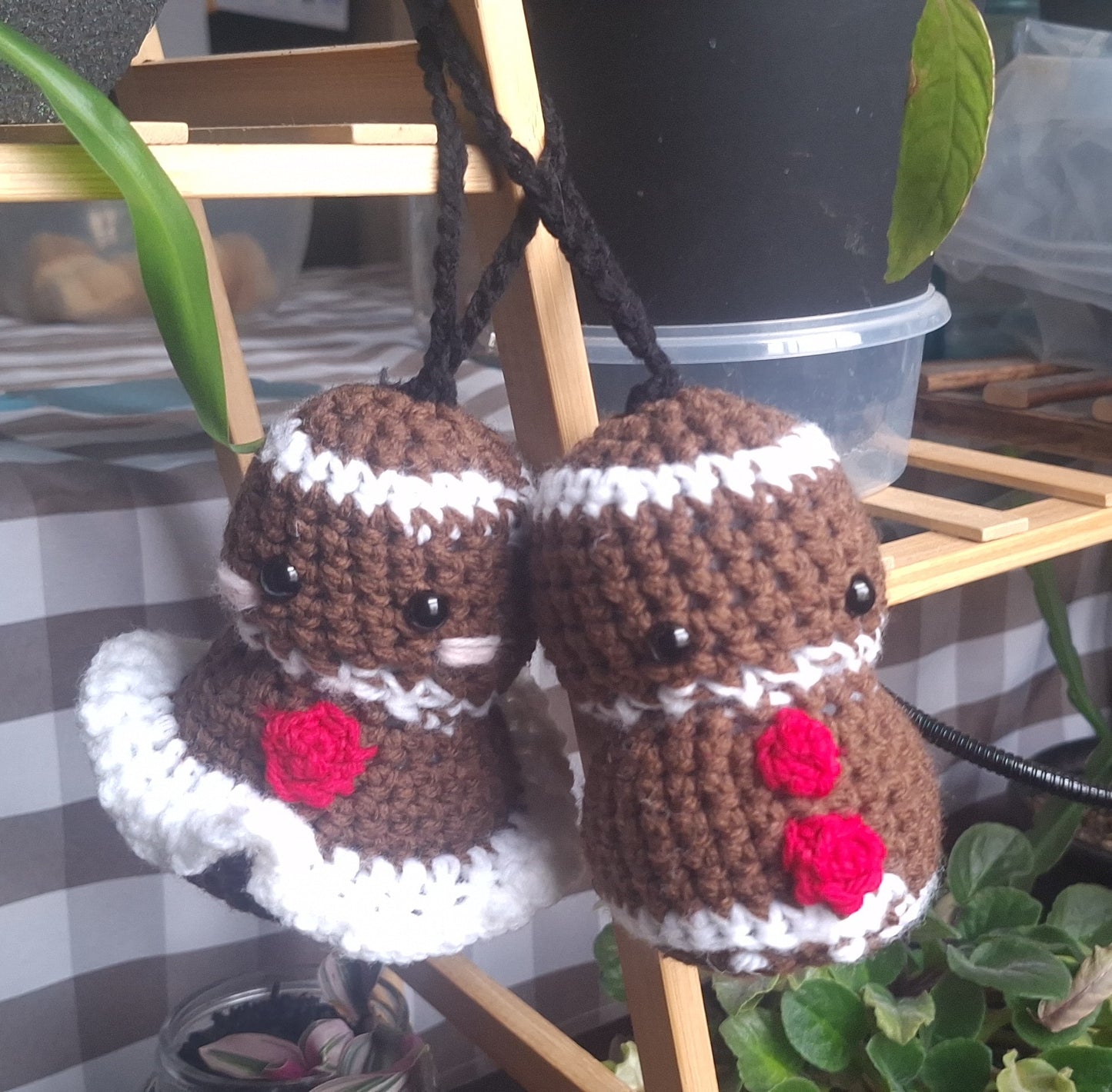 Crocheted Gingerbread Couple