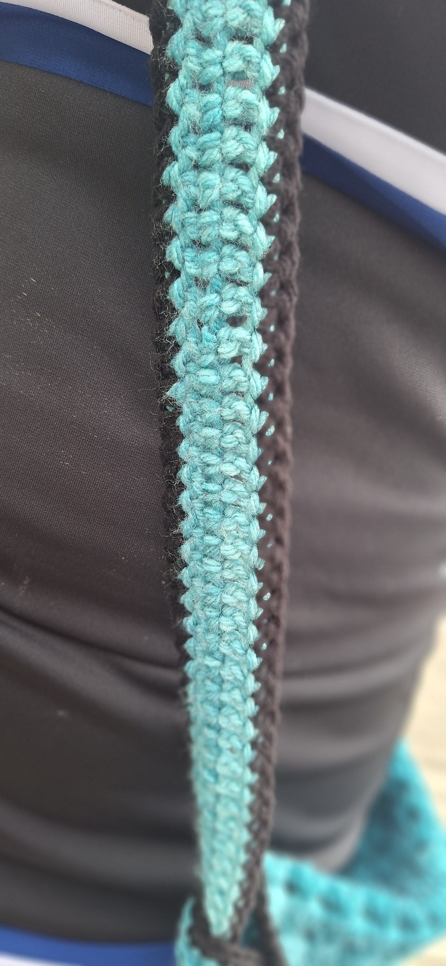 Blue and Black Cross Body Book Bag