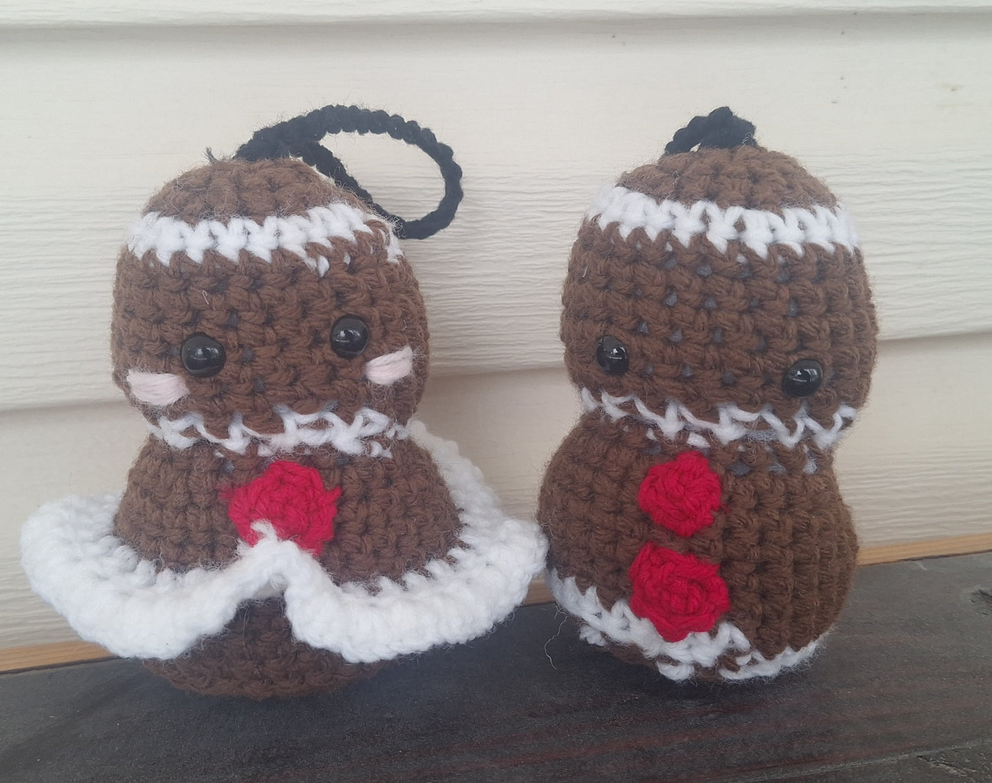 Crocheted Gingerbread Couple